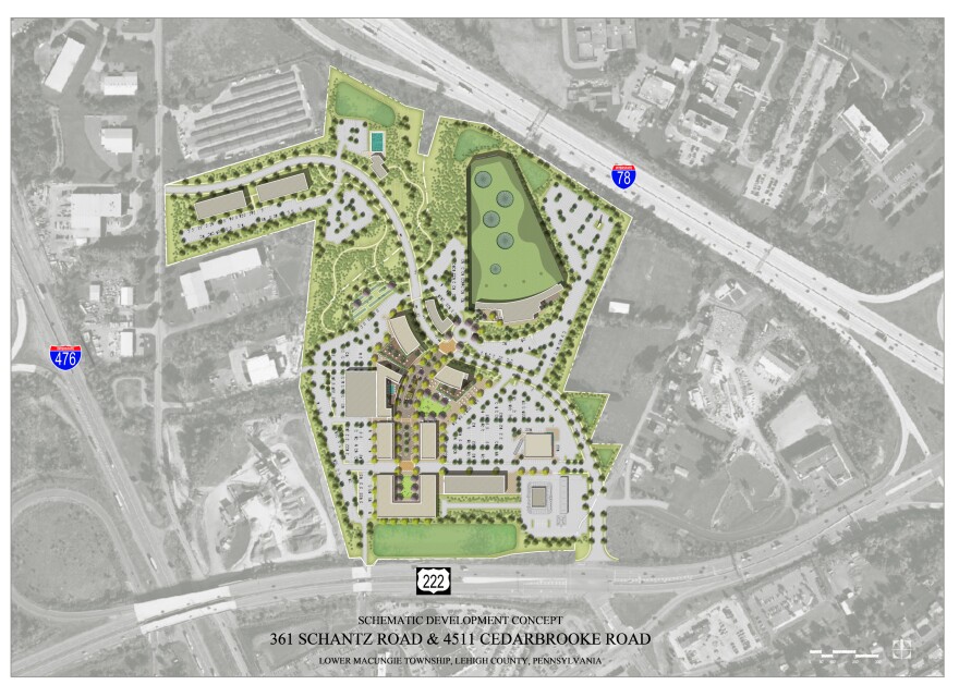 Lehigh Valley Town Center Top Down Development Concept