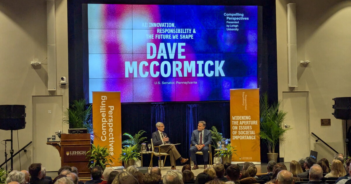 In Lehigh University talk, Sen. Dave McCormick argues AI revolution could revitalize Pennsylvania