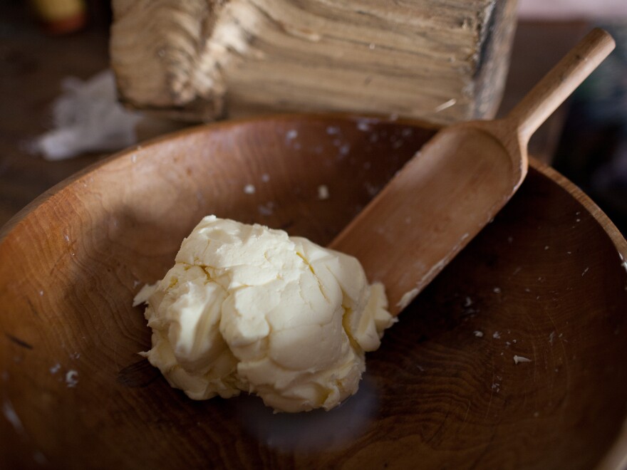 Butter churning demos can be found at Claude Moore Colonial Farm, but DIYers are rediscovering the art, too.