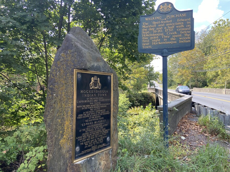 The Walking Purchase: historical marker in Allen Township