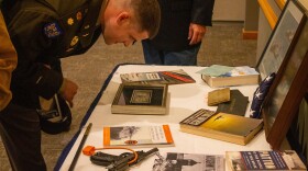 Soldier at DeSales Veteran's Day event