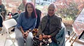 Ann Kichline and daughter Carly Jefferson shelter with their pets