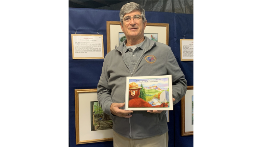 Gary with Smokey display