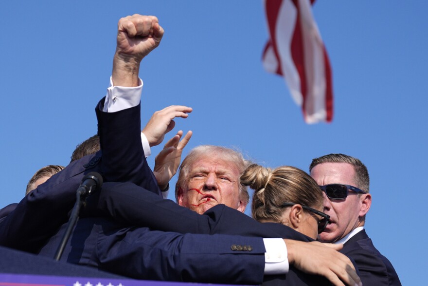Donald Trump taken offstage after apparent gunshots in Butler, Pa.