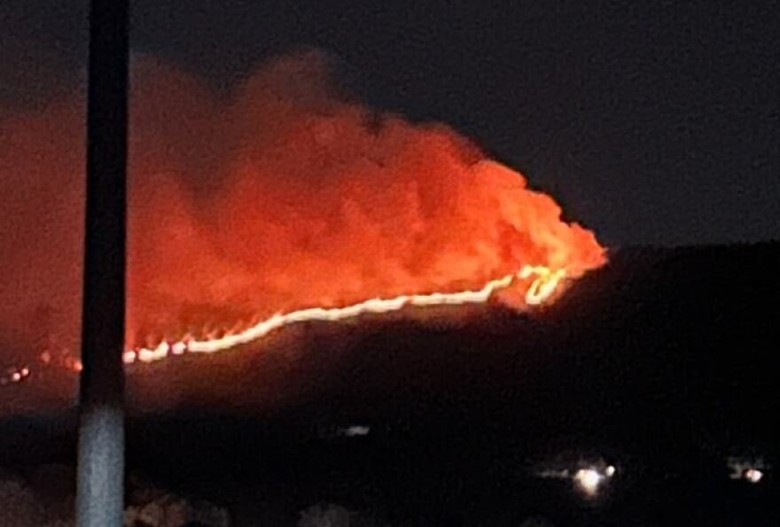 Fire on Blue Mountain in Lehigh Township