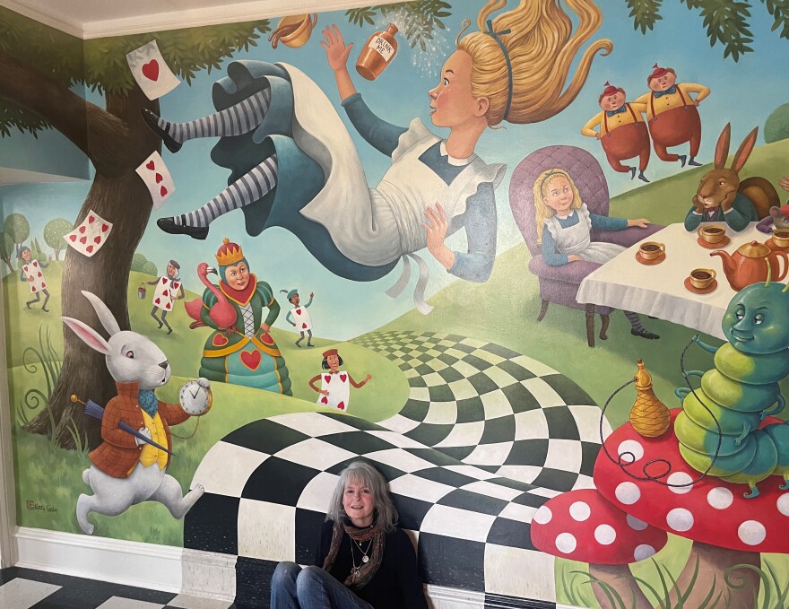 Alice in Wonderland mural