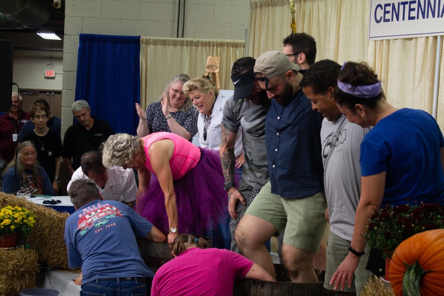 Grape stomping