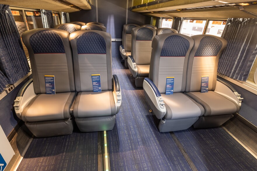 Amtrak coach level seating