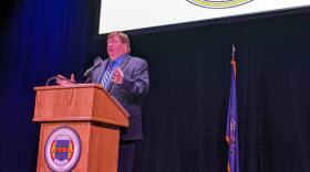 Northampton County Executive Lamont McClure delivers his State of he County address Tuesday at the State Theatre in Easton.