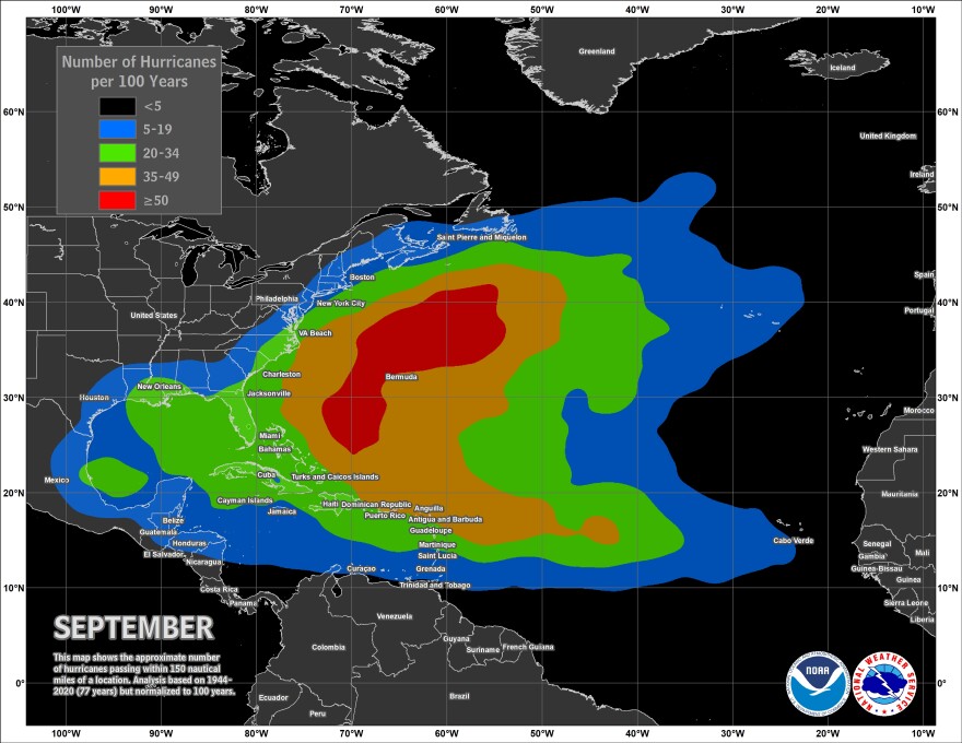 Atlantic hurricanes September