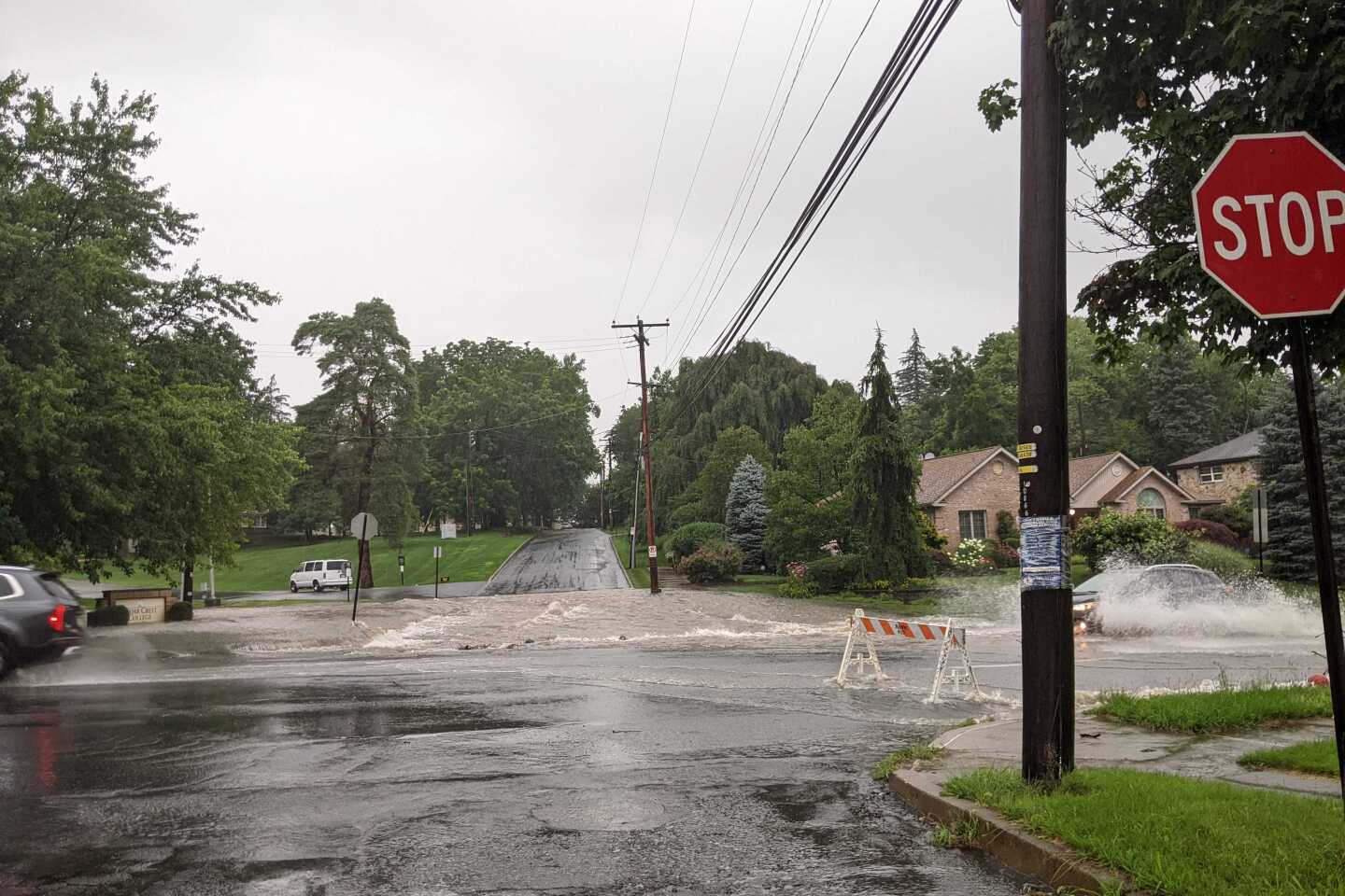Flooding near Cedar Crest College