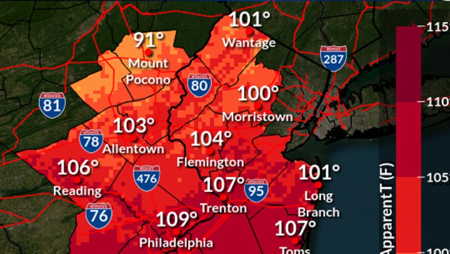 Heat index Friday
