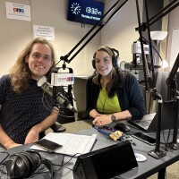 Ryan Gaylor and Megan Frank in studio
