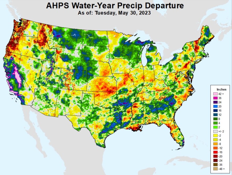 Water Year Precip Departure