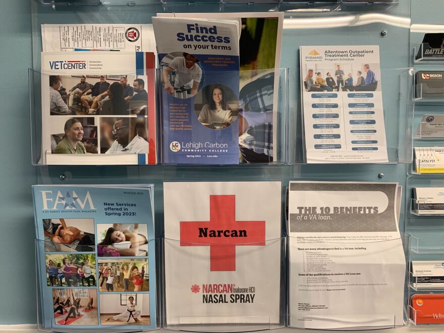 Some of the resources available to those who step into the Battle Borne office.