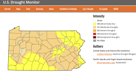 U.S. Drought Monitor map for Pennsylvania issued June 8, 2023