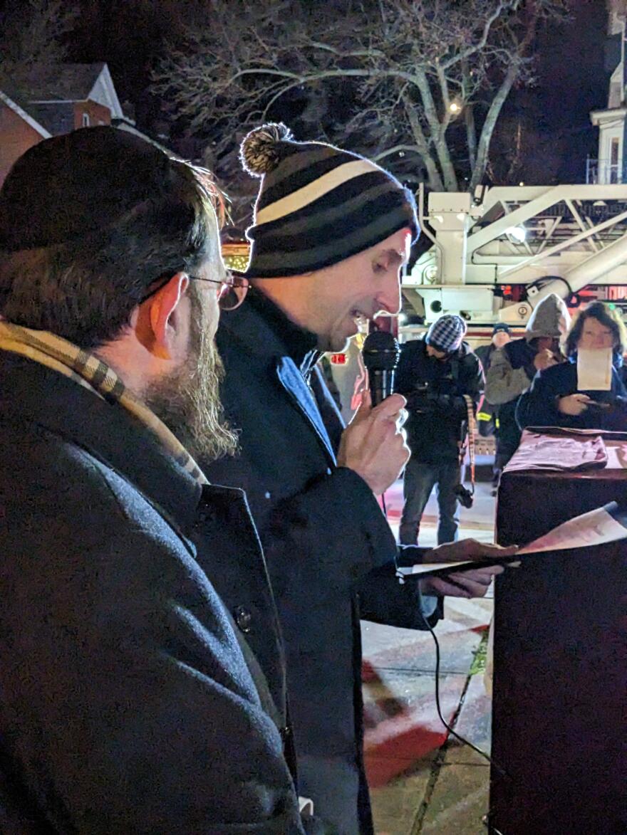 Reynolds menorah lighting