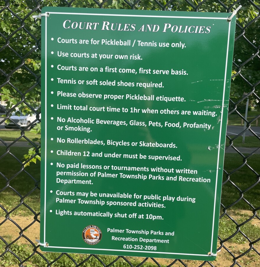 Palmer Township pickleball rules