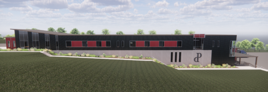 Side of new Parkland Operations Center