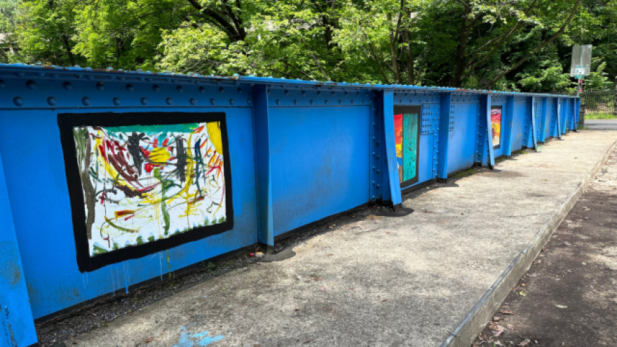 Karl Stirner Arts Trail Blue Bridge