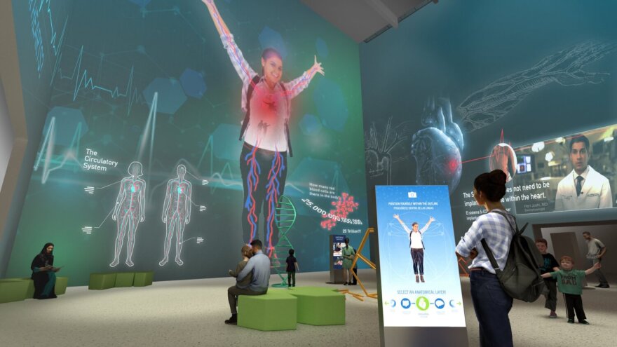 Da Vinci Center curiosity hall rendering