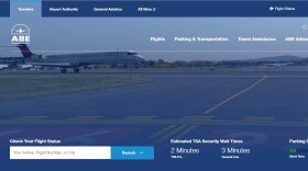 The newly designed website of the Lehigh Valley International Airport.