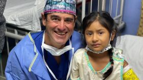 Dr. Talsania and a patient