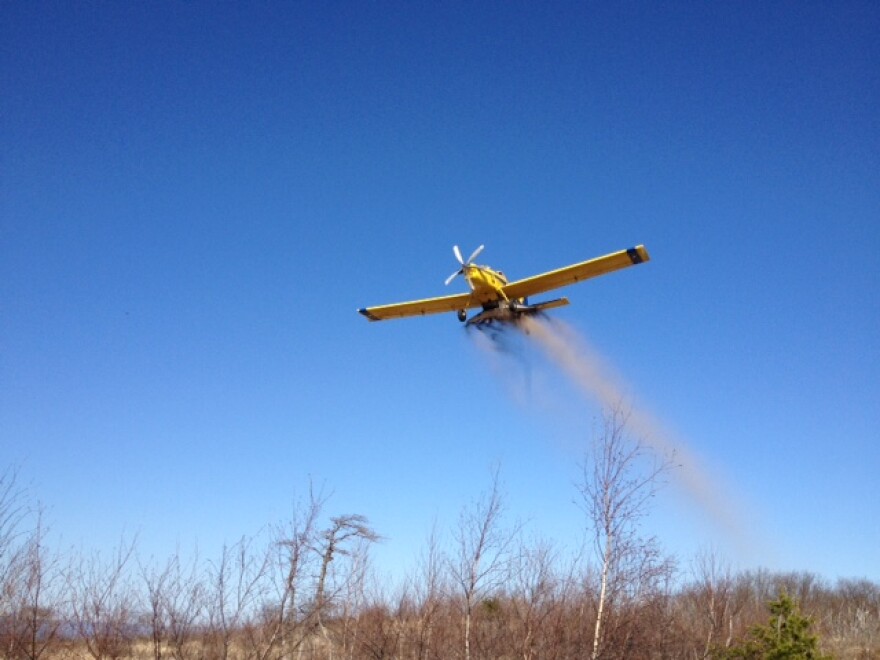 Aerial seeding at Palmerton Zinc Pile Superfund Site