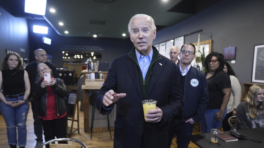 President Biden flanked by Rep. Susan Wild and Gov. Josh Shapiro in Emmaus on Jan. 12, 2024.jpg
