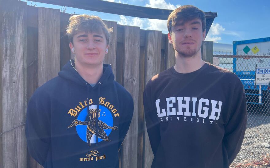 Lehigh students at Banana Factory polling place on Election Day 2024
