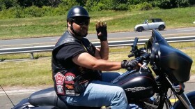 Victor Martinez on motorcycle