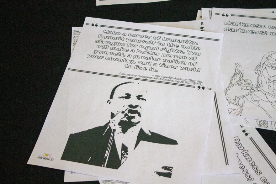 Children's worksheets featuring Dr. Martin Luther King Jr. at the Allentown Art Museum