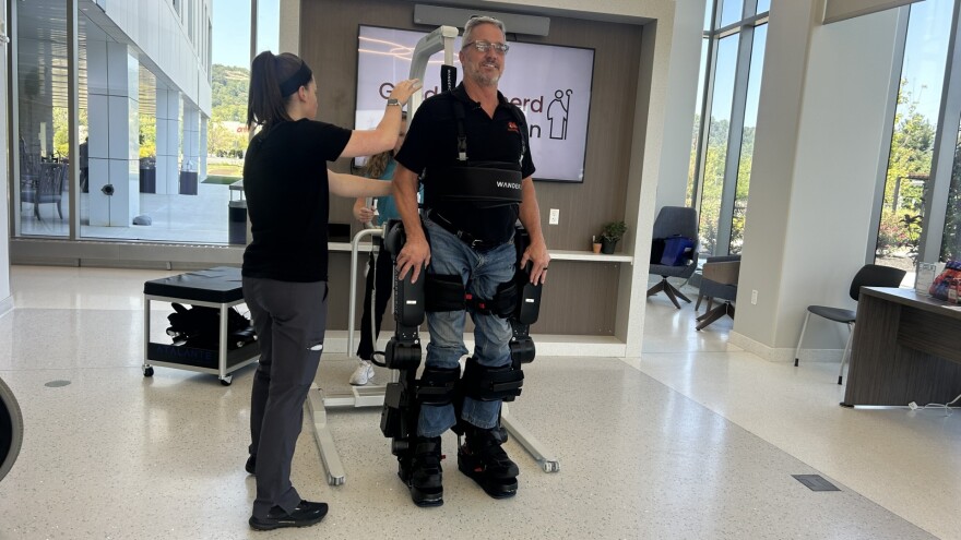 Kevin Oldt stands up