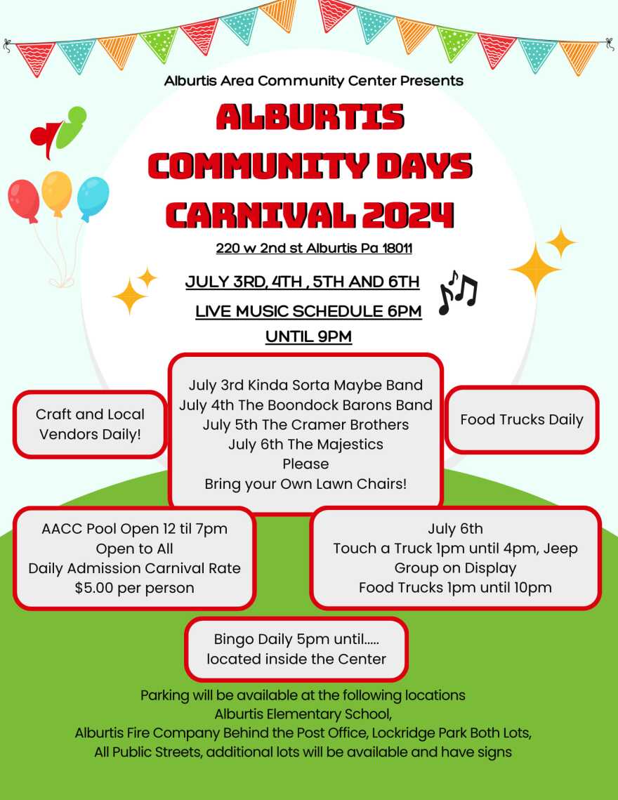 Alburtis Community Center Poster Carnival