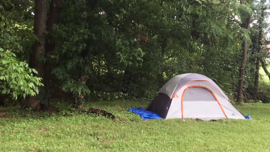 Tent in a field