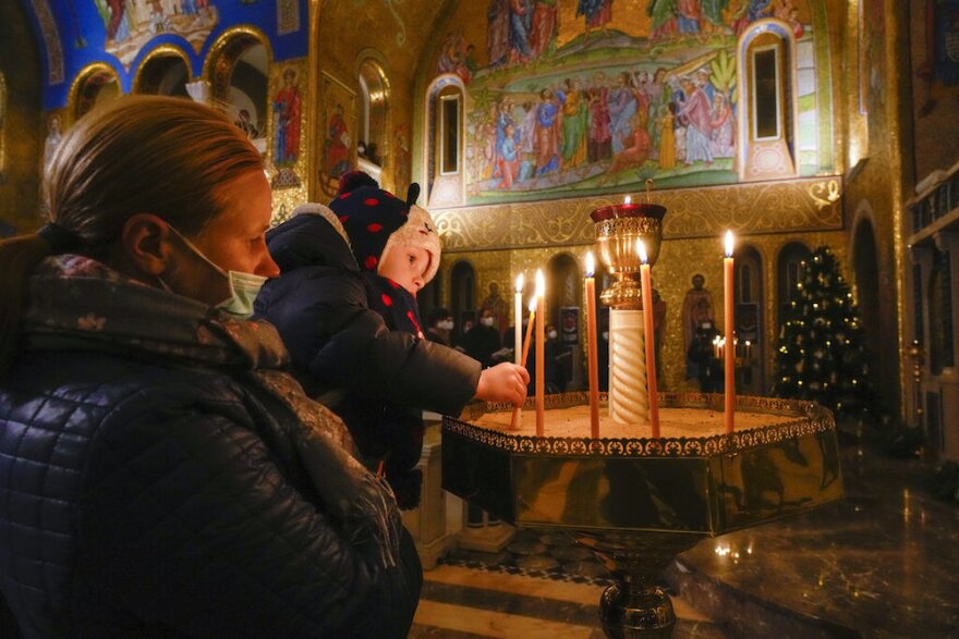 APTOPIX Italy Ukraine Vigil