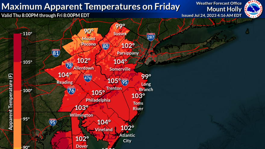 Max Apparent Temperatures
