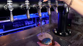Pouring beer