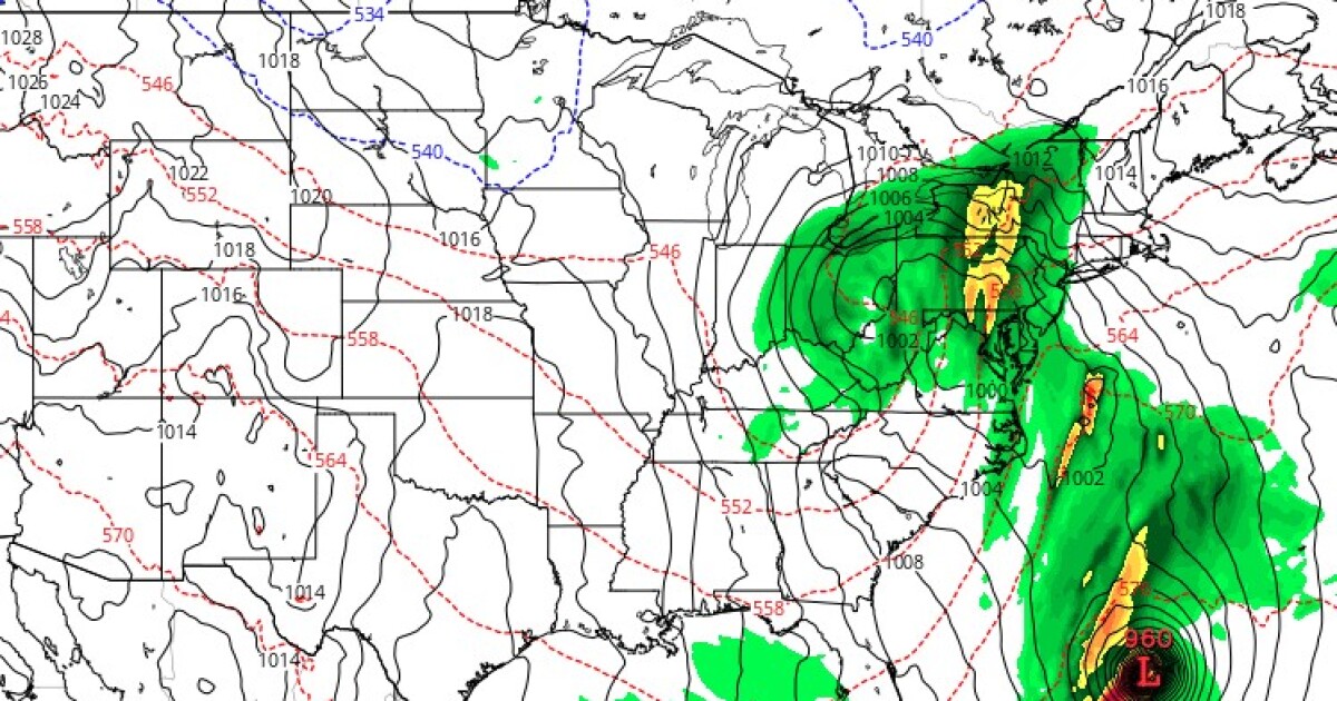 Nor'easter-like storm will bring heavy rain, gusty winds to the region on Thursday