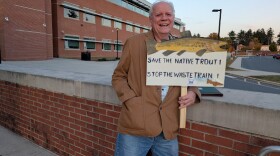 Local resident Bob Swigart, who attended the meeting to oppose the train transport