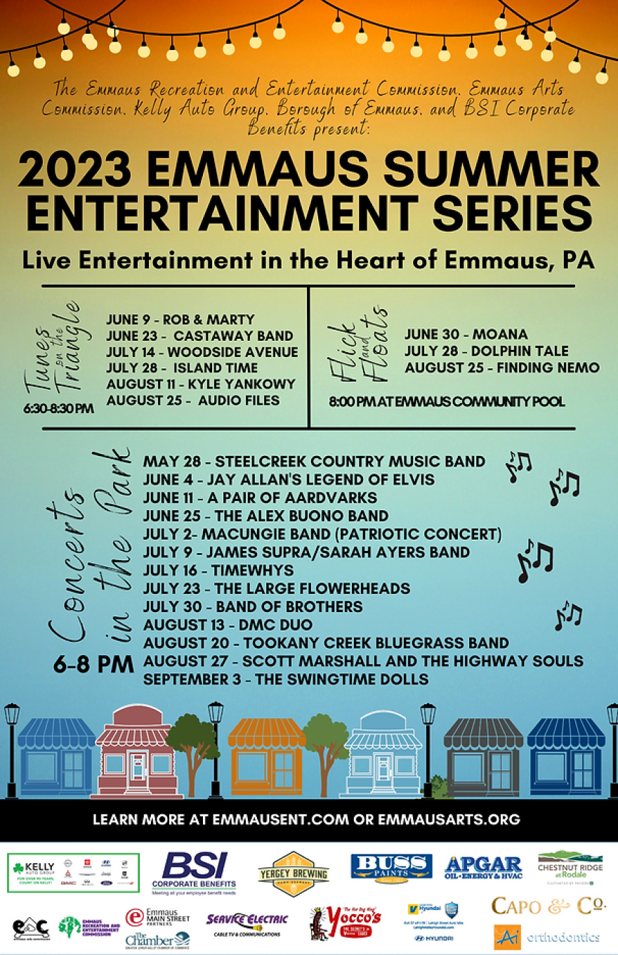 Emmaus Summer Entertainment Lineup