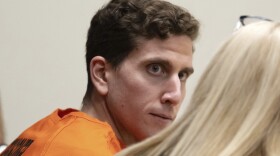 Bryan Kohberger, left, who is accused of killing four University of Idaho students in November 2022, looks toward his attorney, public defender Anne Taylor, right, during a hearing in Latah County District Court, Jan. 5, 2023, in Moscow, Idaho.