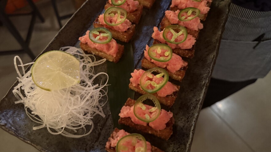 Sushi plate at Okatshe
