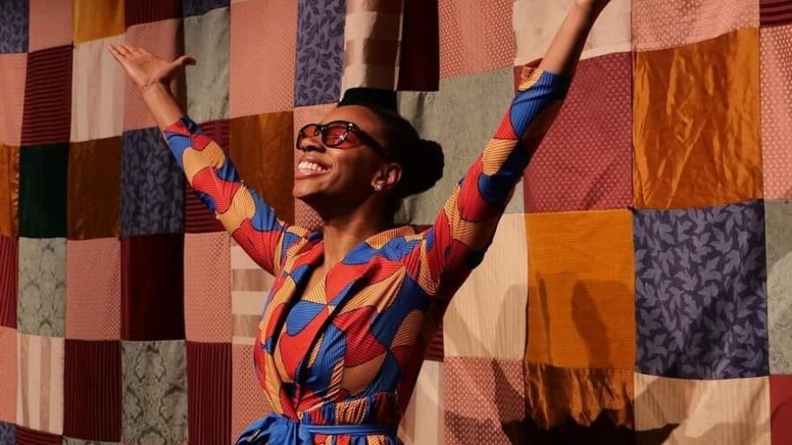 Latrice Young, a Bethlehem-based actor, on stage