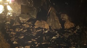 Route 611 rockslide in Portland area