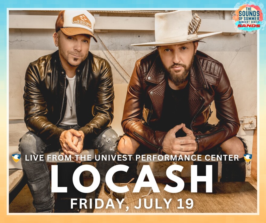 LoCash will play Quakertown's Univest Performance Center's Sounds of Summer Series