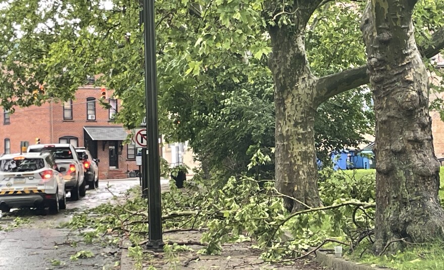Storm damage Second Street in Bethlehem