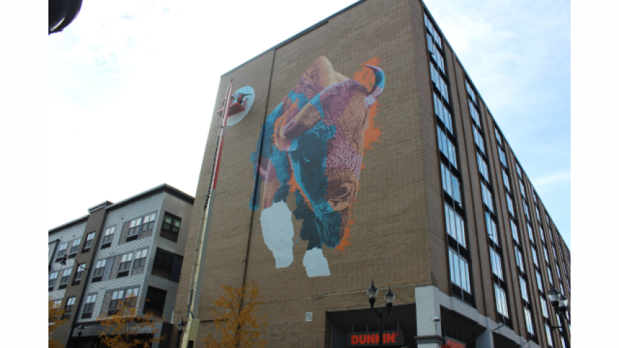 Bison mural Allentown