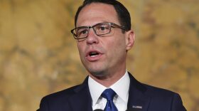 Democratic Gov.-elect Josh Shapiro of Pennsylvania speaks during his first Capitol news conference after the election, Nov. 16, 2022, in Harrisburg, Pa.