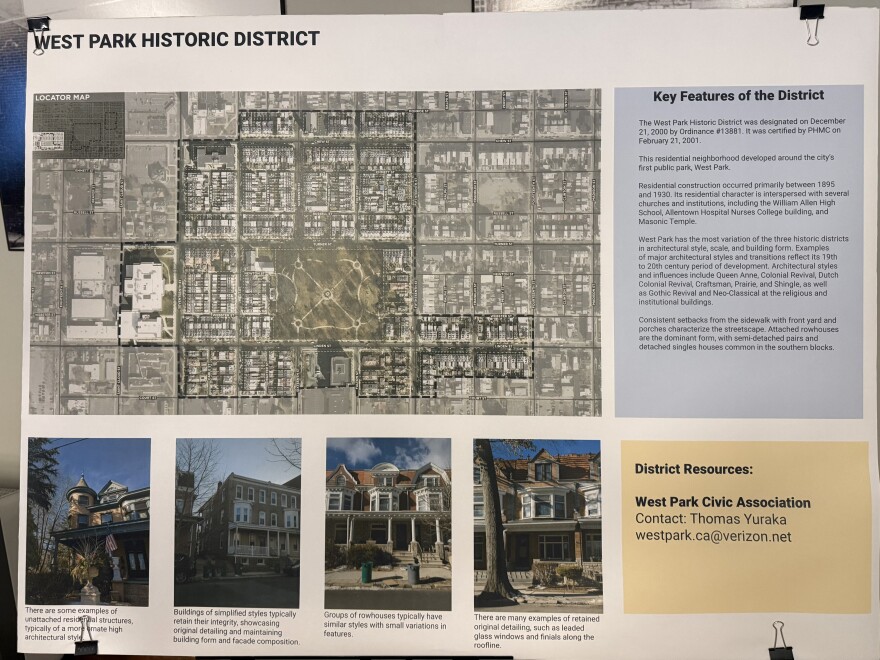 A map of the West Park Historic District